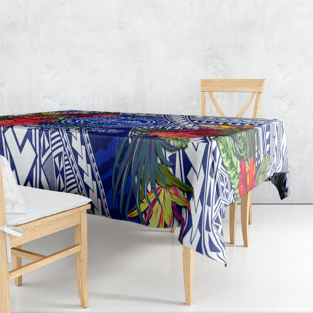 Personalised Samoana High School Tablecloth American Samoa Schools Polynesian Tropical Flowers LT14 - Polynesian Pride