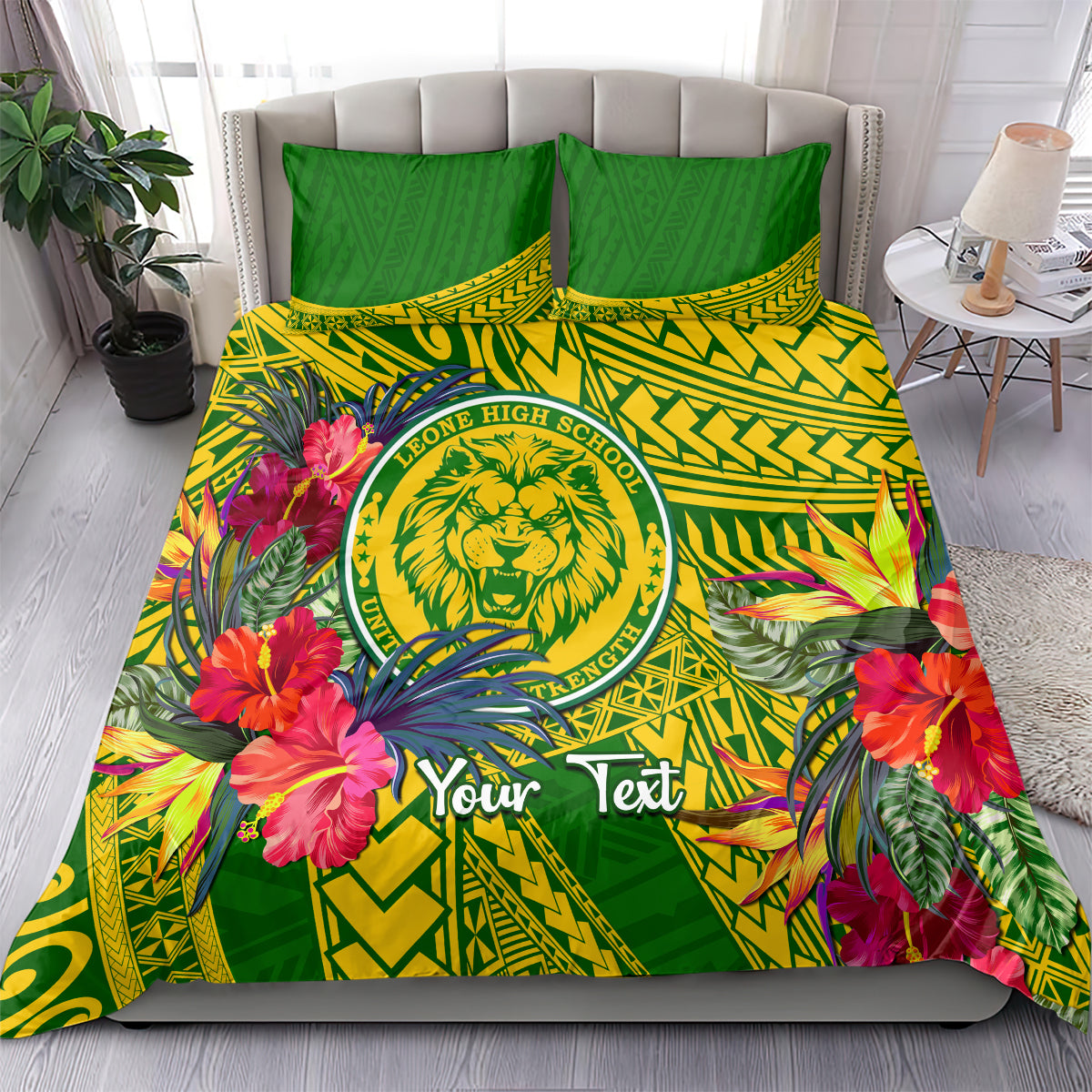 Personalised Leone High School Bedding Set American Samoa Schools Polynesian Tropical Flowers LT14 - Polynesian Pride