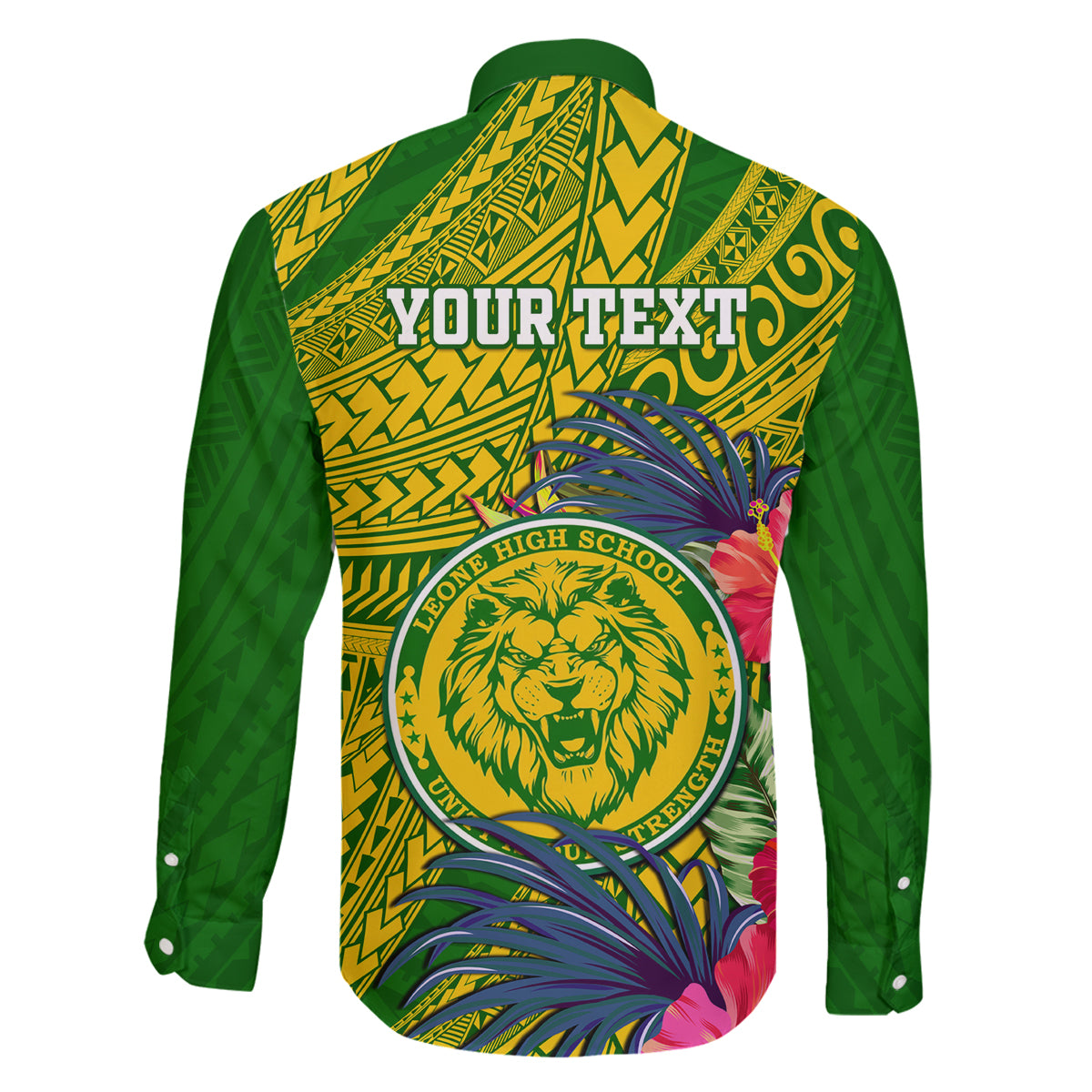 Personalised Leone High School Family Matching Summer Maxi Dress and Hawaiian Shirt American Samoa Schools Polynesian Tropical Flowers LT14 - Polynesian Pride