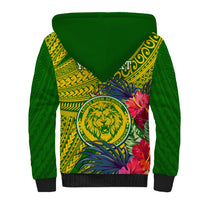 Personalised Leone High School Sherpa Hoodie American Samoa Schools Polynesian Tropical Flowers LT14 - Polynesian Pride
