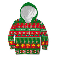 Personalised Hawaii Christmas Kid Hoodie Mele Kalikimaka LT14 Hoodie Green - Polynesian Pride