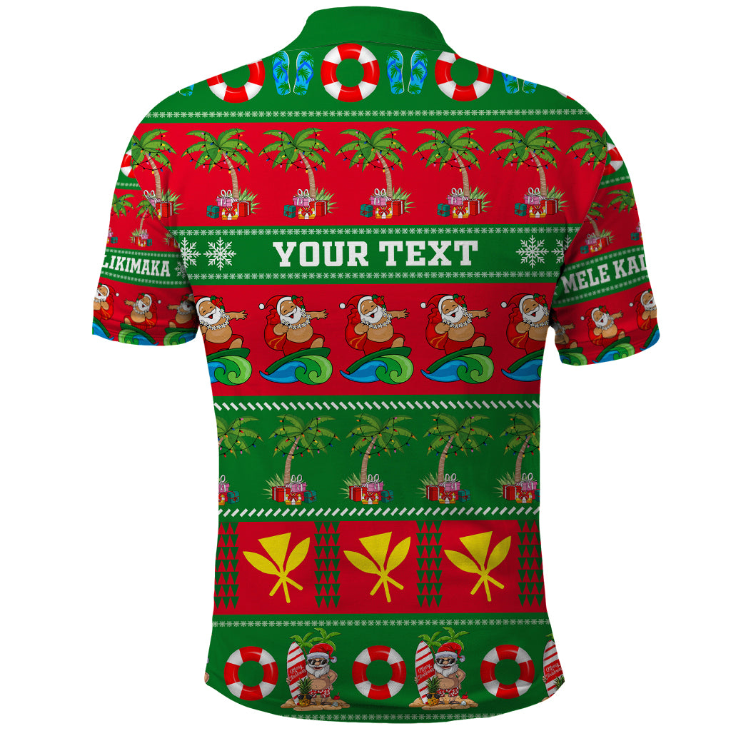 Personalised Hawaii Christmas Polo Shirt Mele Kalikimaka LT14 - Polynesian Pride