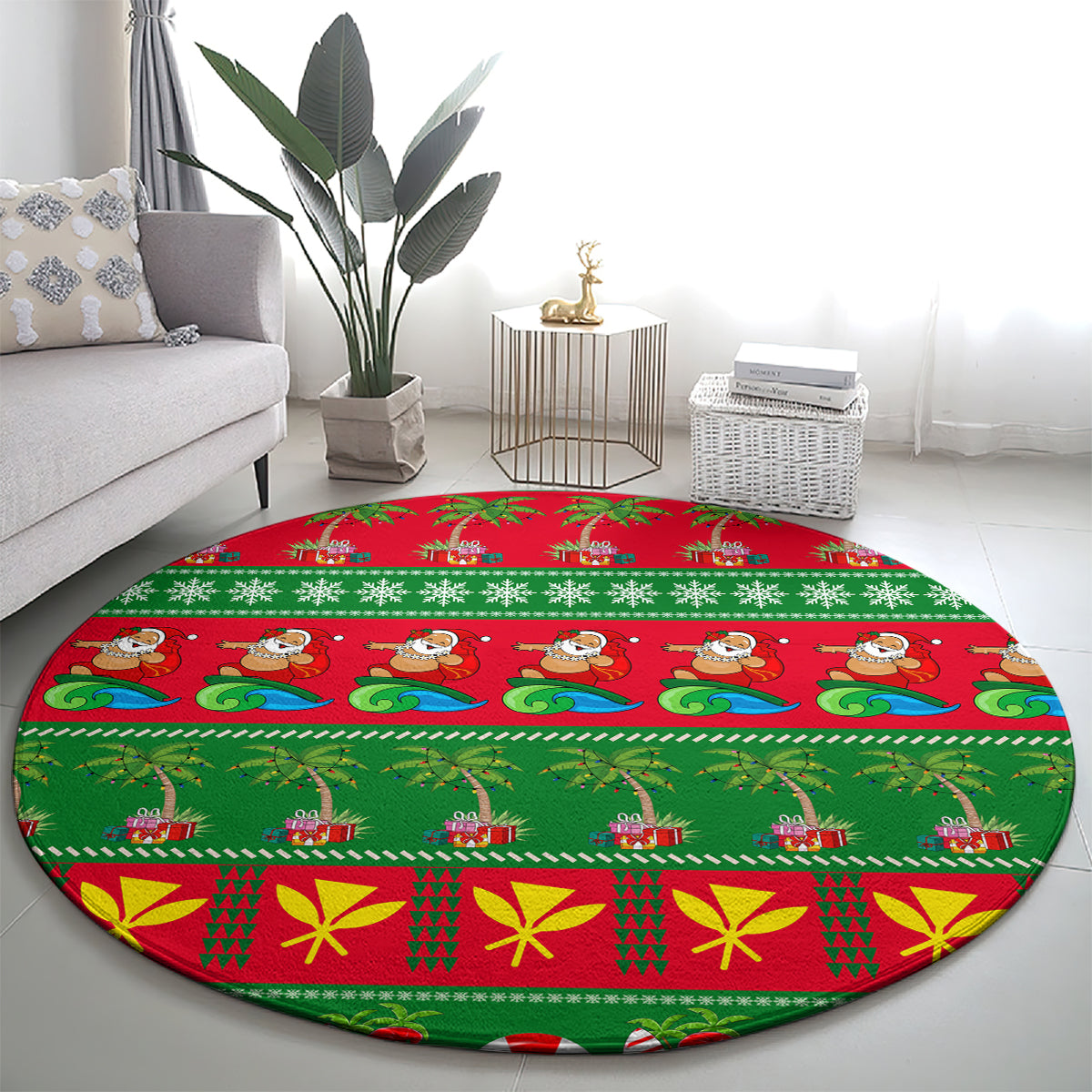 Hawaii Christmas Round Carpet Mele Kalikimaka LT14 - Polynesian Pride