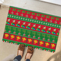 Hawaii Christmas Rubber Doormat Mele Kalikimaka LT14 - Polynesian Pride