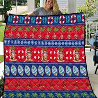 Guam Christmas Quilt Felis Pasgua LT14 Blue - Polynesian Pride