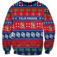 Personalised Guam Christmas Sweatshirt Felis Pasgua LT14 Unisex Blue - Polynesian Pride