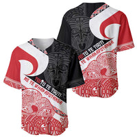 Toitu Te Tiriti Me Te Whakaputanga Baseball Jersey Maori Wahaika With Haka Face LT14 - Polynesian Pride