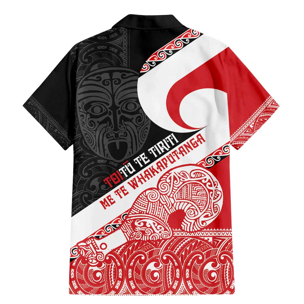 Toitu Te Tiriti Me Te Whakaputanga Family Matching Mermaid Dress and Hawaiian Shirt Maori Wahaika With Haka Face LT14 - Polynesian Pride