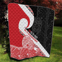 Toitu Te Tiriti Me Te Whakaputanga Quilt Maori Wahaika With Haka Face LT14 - Polynesian Pride