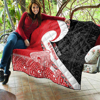 Toitu Te Tiriti Me Te Whakaputanga Quilt Maori Wahaika With Haka Face LT14 - Polynesian Pride