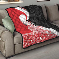 Toitu Te Tiriti Me Te Whakaputanga Quilt Maori Wahaika With Haka Face LT14 - Polynesian Pride