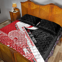 Toitu Te Tiriti Me Te Whakaputanga Quilt Bed Set Maori Wahaika With Haka Face