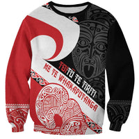 Toitu Te Tiriti Me Te Whakaputanga Sweatshirt Maori Wahaika With Haka Face