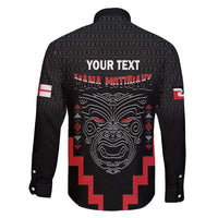 Personalised Toitu Te Tiriti Mana Maori Motuhake Family Matching Puletasi and Hawaiian Shirt Aotearoa Haka Face Mix Poutama Art LT14 - Polynesian Pride