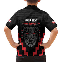 Personalised Toitu Te Tiriti Mana Maori Motuhake Family Matching Summer Maxi Dress and Hawaiian Shirt Aotearoa Haka Face Mix Poutama Art LT14 - Polynesian Pride