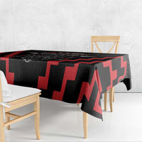 Personalised Toitu Te Tiriti Mana Maori Motuhake Tablecloth Aotearoa Haka Face Mix Poutama Art LT14 - Polynesian Pride