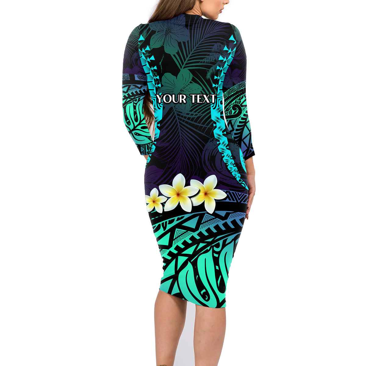 Personalised Pasifika Festival Auckland Family Matching Long Sleeve Bodycon Dress and Hawaiian Shirt 2024 Pacific Islands Polynesian Pattern LT14 - Polynesian Pride