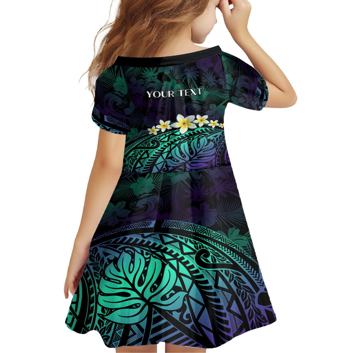 Personalised Pasifika Festival Auckland Kid Short Sleeve Dress 2024 Pacific Islands Polynesian Pattern LT14 - Polynesian Pride