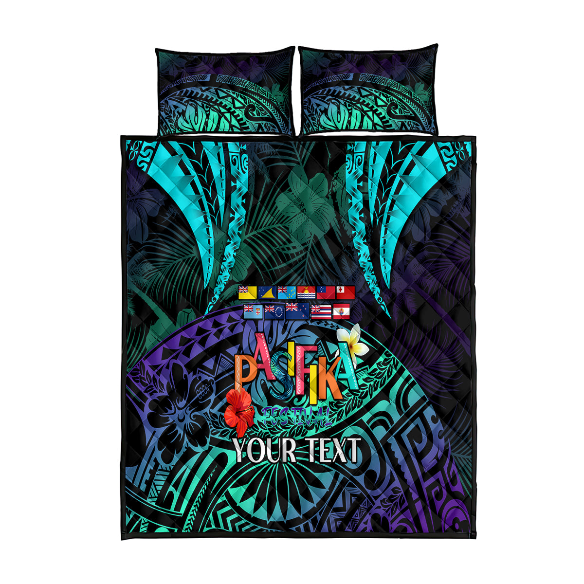 Personalised Pasifika Festival Auckland Quilt Bed Set 2024 Pacific Islands Polynesian Pattern LT14 Purple - Polynesian Pride