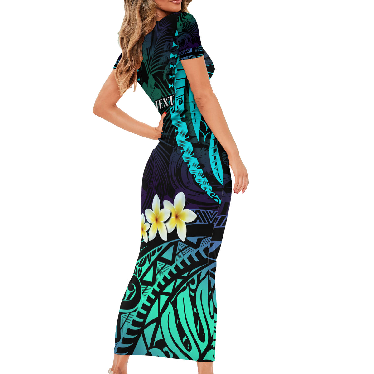 Personalised Pasifika Festival Auckland Short Sleeve Bodycon Dress 2024 Pacific Islands Polynesian Pattern LT14 - Polynesian Pride