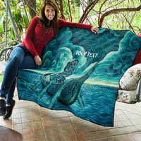 Personalised New Zealand Waitangi Day Quilt Hei Tiki With Maori Waka - Whakarare Pattern