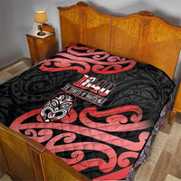 New Zealand 1840 Waitangi Day Quilt Aotearoa Haka Mask - Red Version