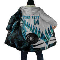 New Zealand Lawn Bowls Custom Cloak Aotearoa Silver Fern Paua Shell - Polynesian Pride