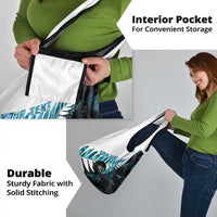 New Zealand Lawn Bowls Custom Grocery Bag Aotearoa Silver Fern Paua Shell - Polynesian Pride