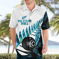 New Zealand Lawn Bowls Custom Hawaiian Shirt Aotearoa Silver Fern Paua Shell LT14 - Polynesian Pride