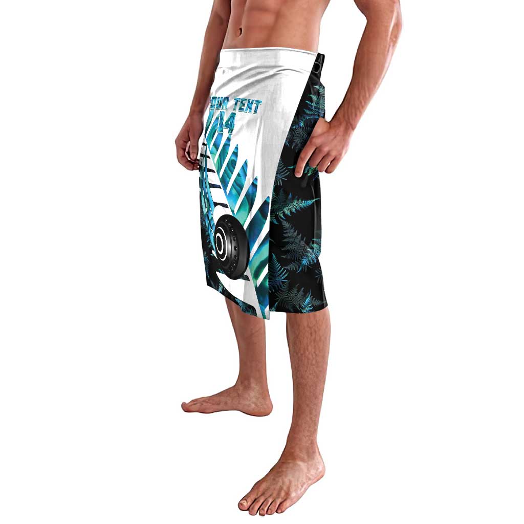 New Zealand Lawn Bowls Custom Lavalava Aotearoa Silver Fern Paua Shell - Polynesian Pride