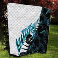 New Zealand Lawn Bowls Custom Quilt Aotearoa Silver Fern Paua Shell - Polynesian Pride
