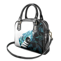 New Zealand Lawn Bowls Custom Shoulder Handbag Aotearoa Silver Fern Paua Shell - Polynesian Pride