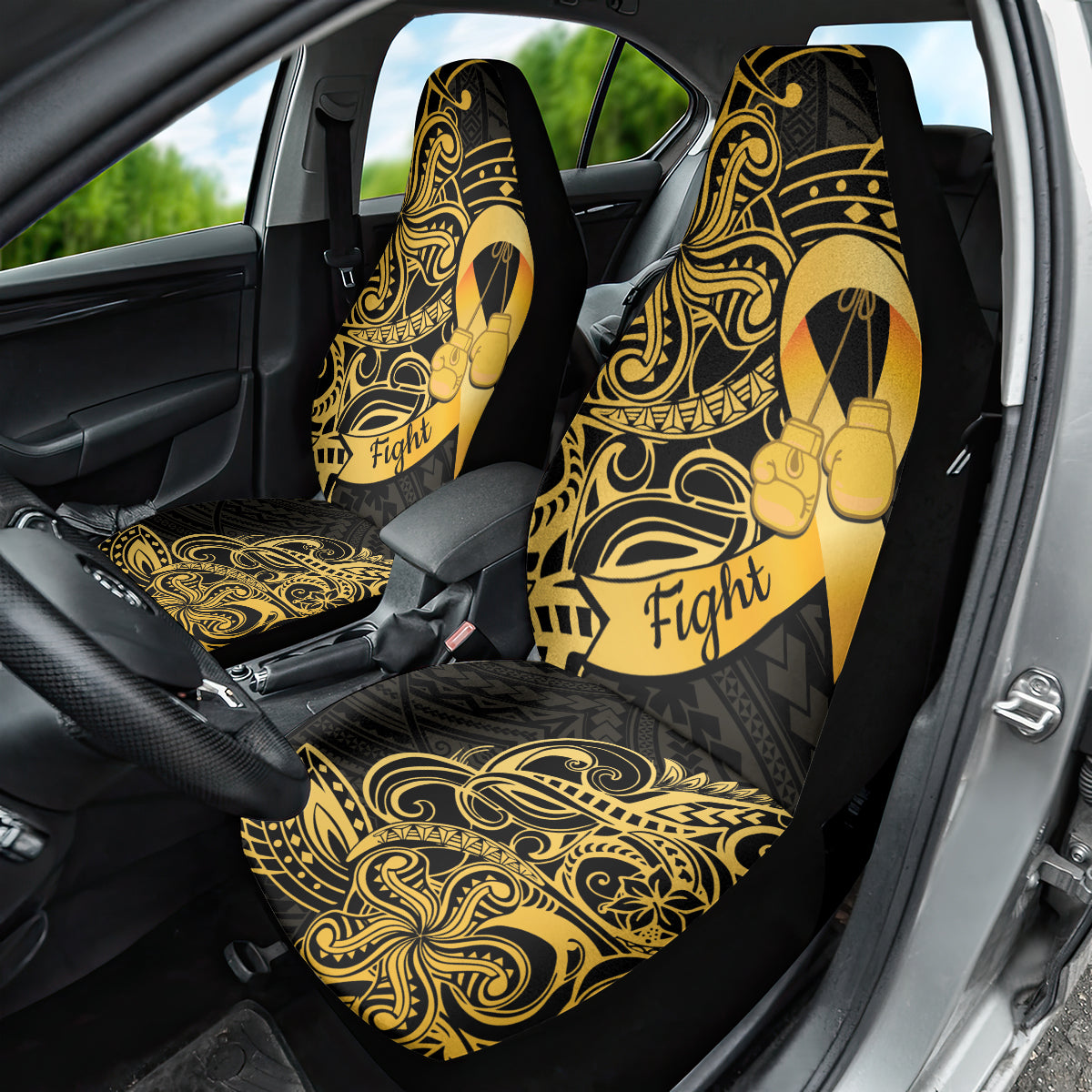 Polynesia Bone Cancer Awareness Car Seat Cover Fight Warriors