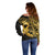 Polynesia Bone Cancer Awareness Off Shoulder Sweater Fight Warriors