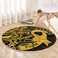 Polynesia Bone Cancer Awareness Round Carpet Fight Warriors