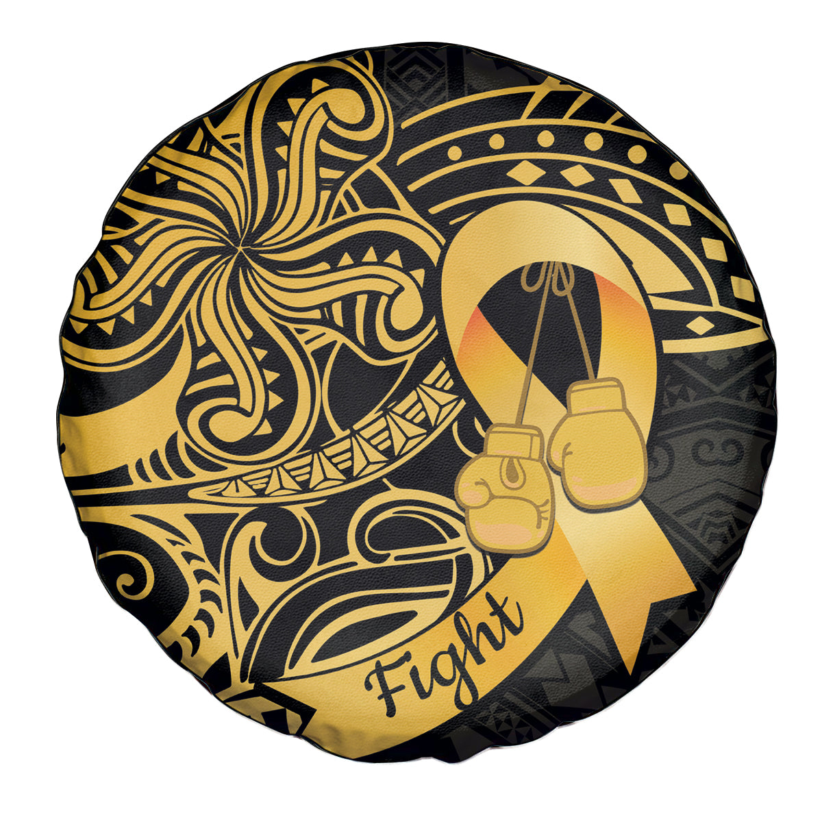 Polynesia Bone Cancer Awareness Spare Tire Cover Fight Warriors