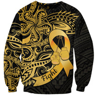 Polynesia Bone Cancer Awareness Sweatshirt Fight Warriors
