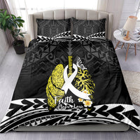 Polynesia World Lung Cancer Day Bedding Set Faith Hope Love