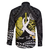 Personalised Polynesia World Lung Cancer Day Family Matching Mermaid Dress and Hawaiian Shirt Faith Hope Love LT14 - Polynesian Pride