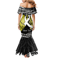 Personalised Polynesia World Lung Cancer Day Family Matching Mermaid Dress and Hawaiian Shirt Faith Hope Love LT14 - Polynesian Pride
