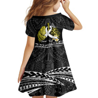 Personalised Polynesia World Lung Cancer Day Family Matching Off The Shoulder Long Sleeve Dress and Hawaiian Shirt Faith Hope Love