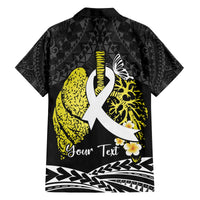 Personalised Polynesia World Lung Cancer Day Family Matching Off Shoulder Short Dress and Hawaiian Shirt Faith Hope Love LT14 - Polynesian Pride