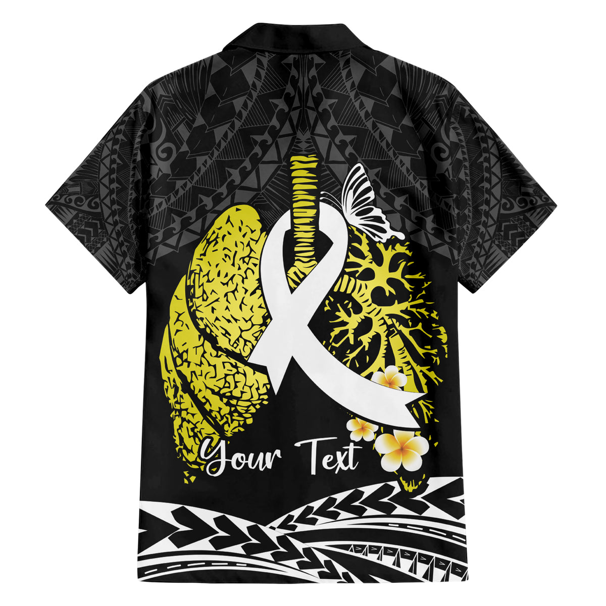 Personalised Polynesia World Lung Cancer Day Family Matching Short Sleeve Bodycon Dress and Hawaiian Shirt Faith Hope Love LT14 - Polynesian Pride