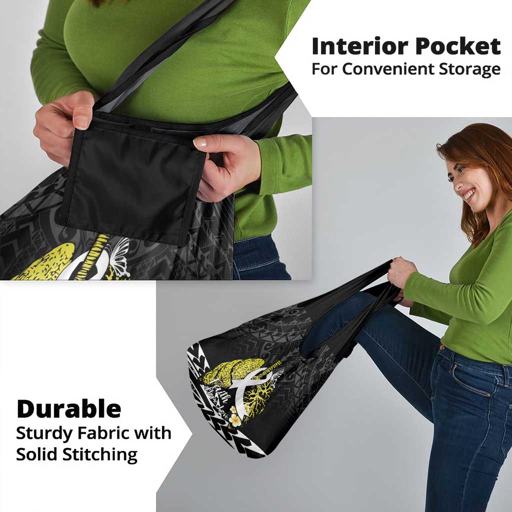 Polynesia World Lung Cancer Day Grocery Bag Faith Hope Love