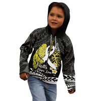 Personalised Polynesia World Lung Cancer Day Kid Hoodie Faith Hope Love