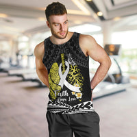 Personalised Polynesia World Lung Cancer Day Men Tank Top Faith Hope Love LT14 Black - Polynesian Pride