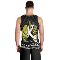 Personalised Polynesia World Lung Cancer Day Men Tank Top Faith Hope Love LT14 - Polynesian Pride