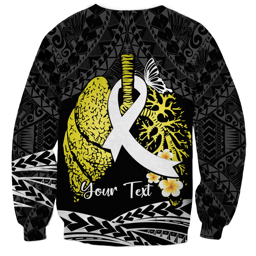 Personalised Polynesia World Lung Cancer Day Sweatshirt Faith Hope Love LT14 - Polynesian Pride