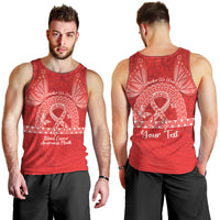 Personalised In September We Wear Red Men Tank Top Polynesia Blood Cancer Awareness