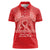 Personalised In September We Wear Red Women Polo Shirt Polynesia Blood Cancer Awareness